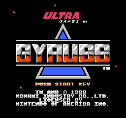 Gyruss (USA) Title Screen